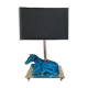 Cracked ceramic horse lamp