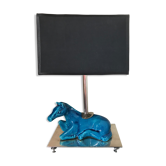 Cracked ceramic horse lamp