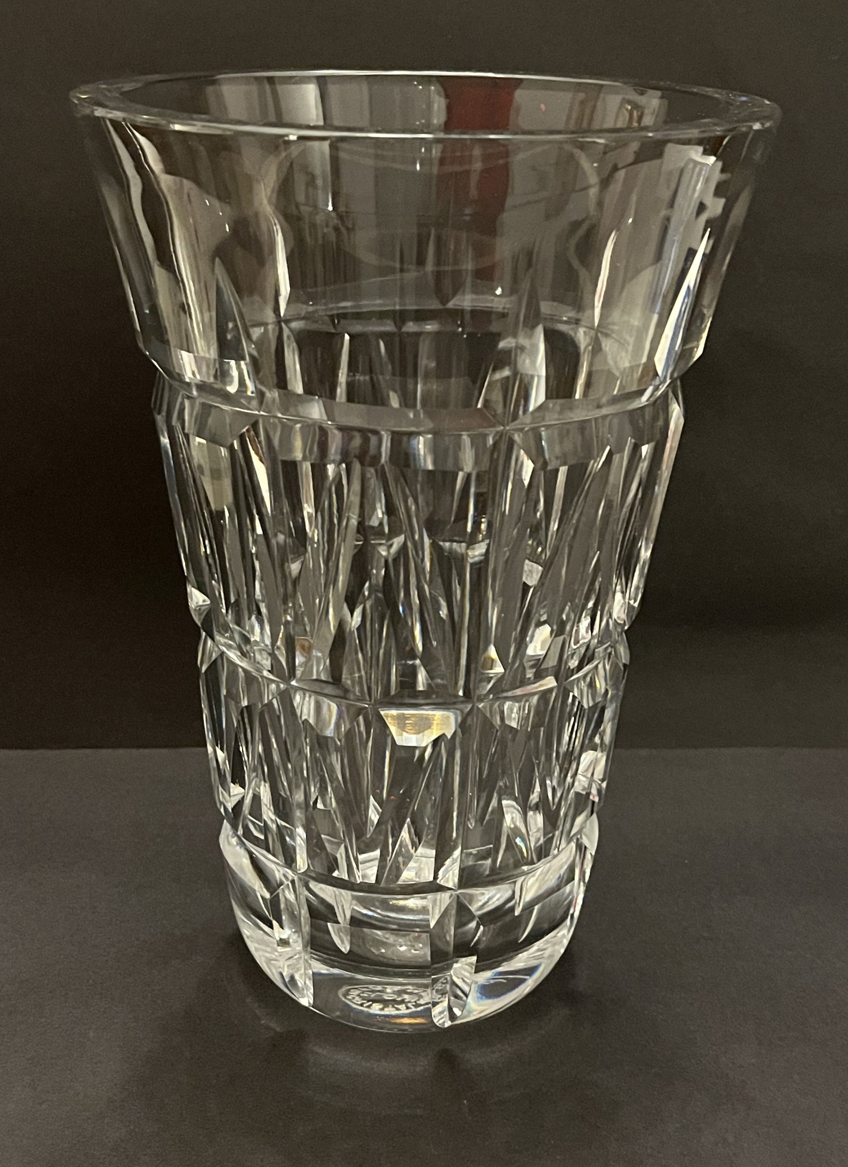 Carved crystal vase from Saint Louis