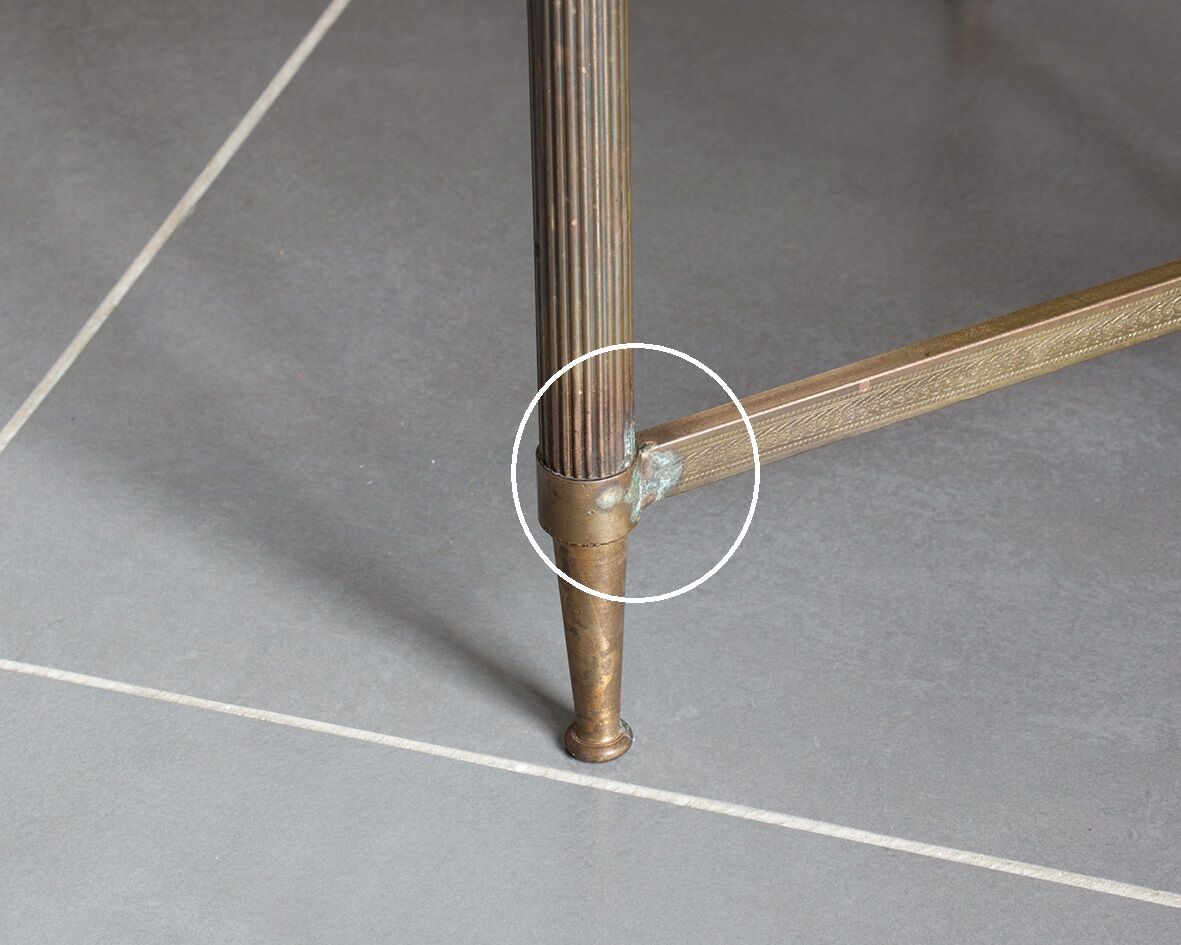 Green marble coffee table