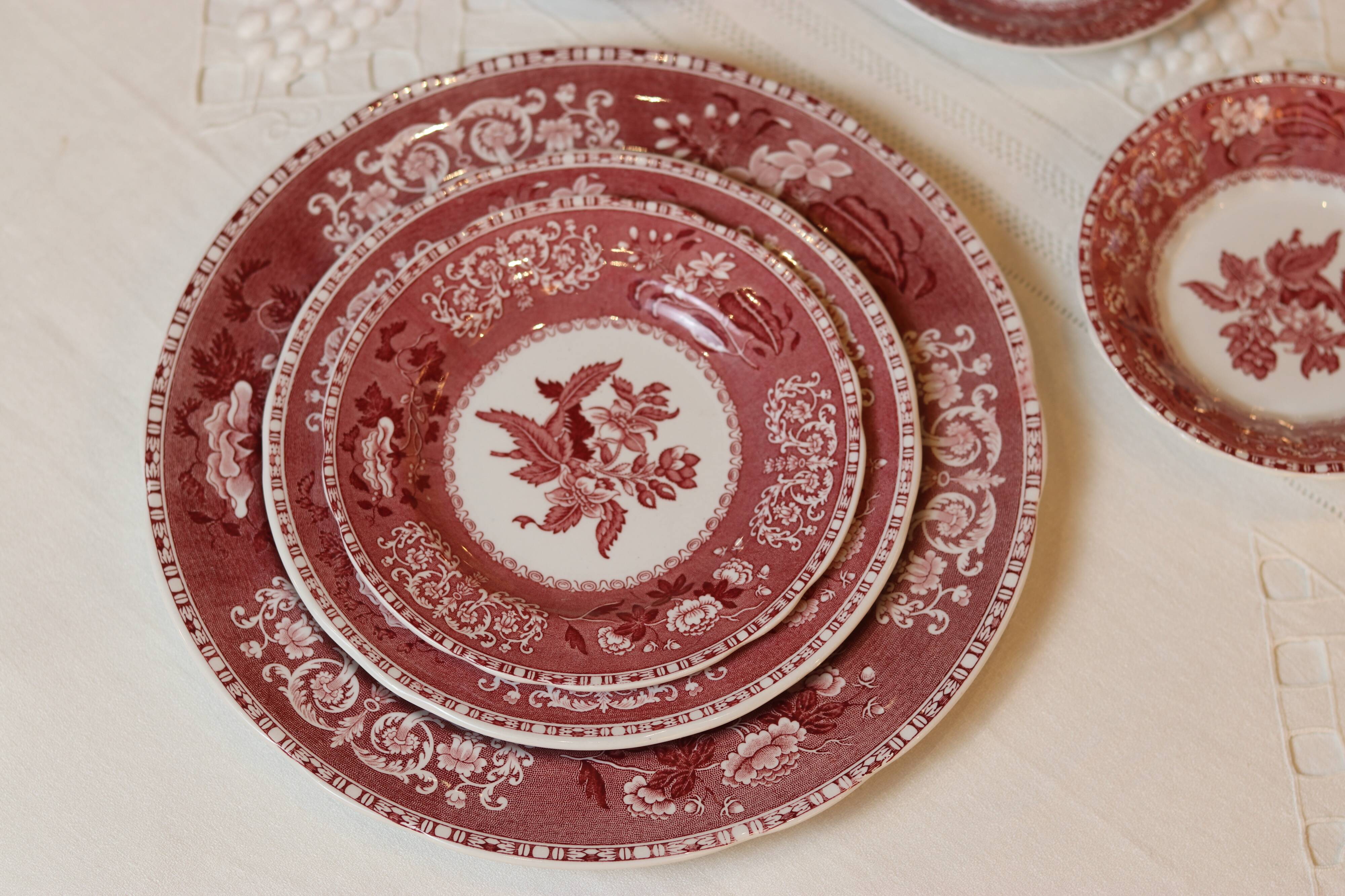 Service Spode « Pink Camilla » de 90 pièces, des années 1950