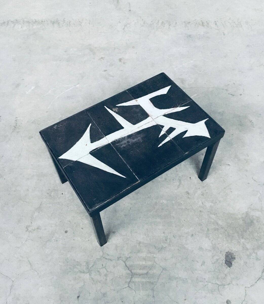 Ceramic Tile Side Table, Belgium, 1960s