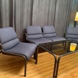 G30 set, sofa, 2 armchairs and coffee table designed by Martin Stoll, Germany, 1980s.
