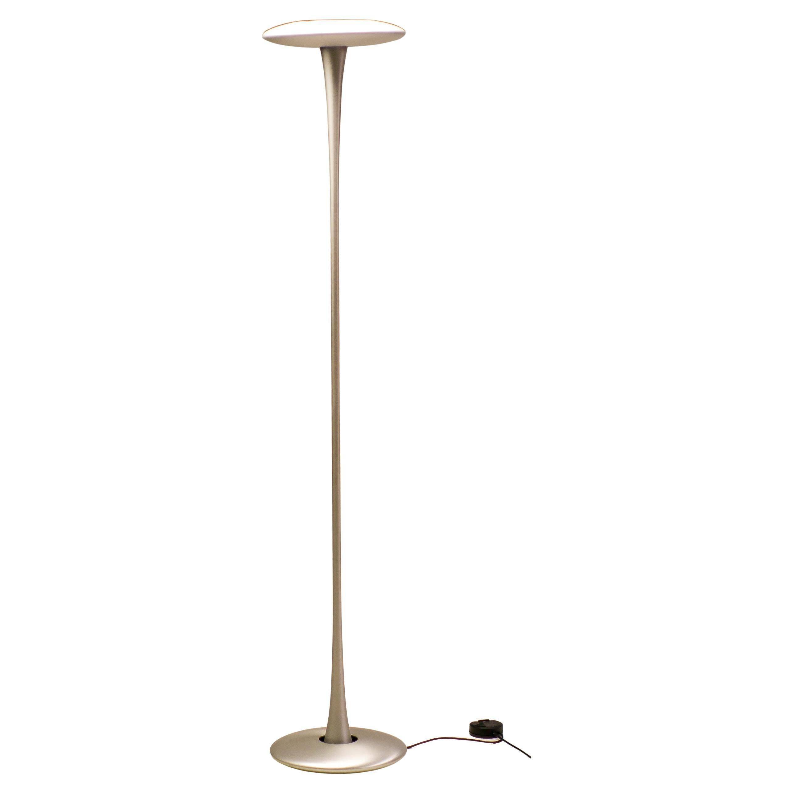 Helix silver floor lamp by Marc Newson