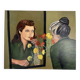 Contemporary figurative painting – Woman at the mirror – Linen canvas – 73×60
