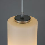 Pair of vintage Danish opaline glass hanging light