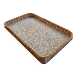 Vintage rattan tray