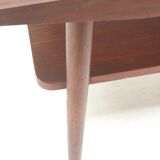 Vintage teak coffee table with a reversible top