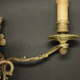 Pair of 19th century Regency style wall lights with winged nymphs -
