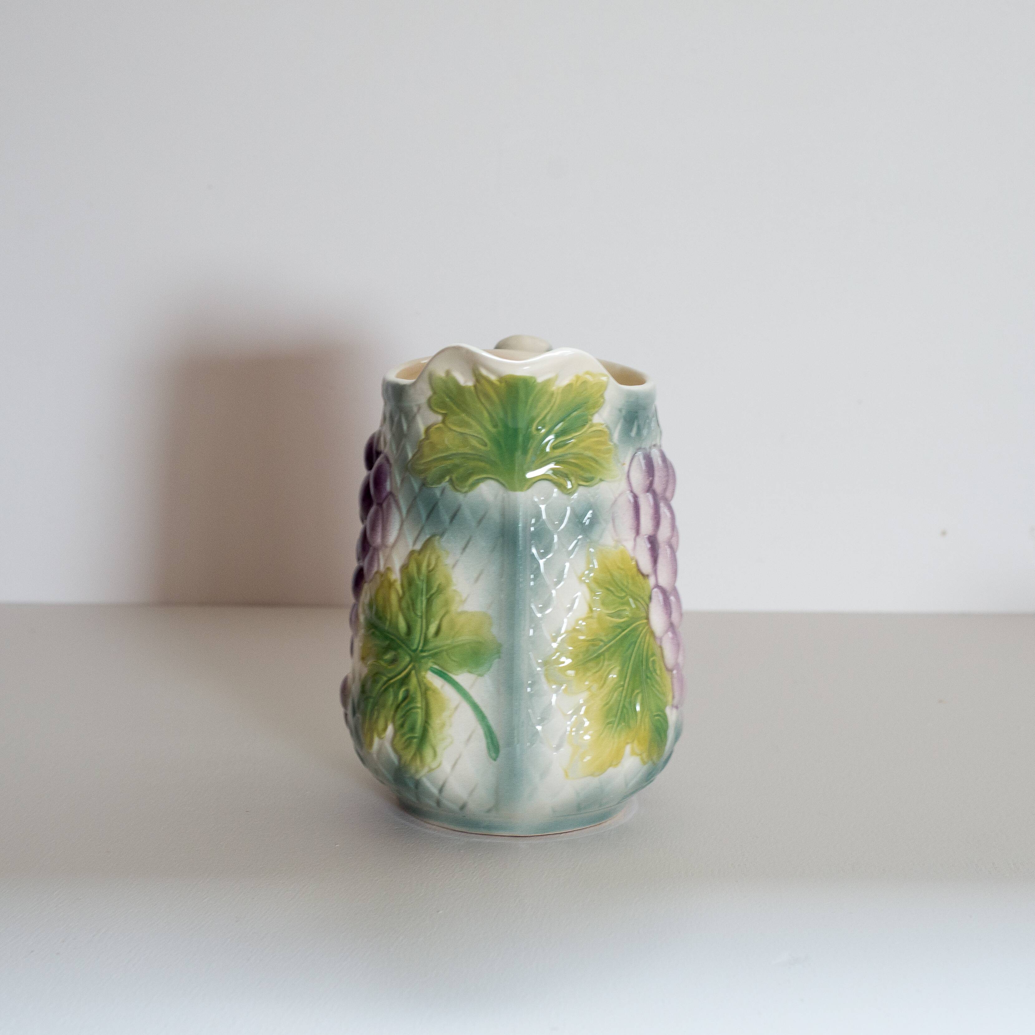 Pitcher Antique carafe decorated with fruit in slurry of Saint Clement