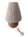 Lampe terre cuite abat jour jute blanche