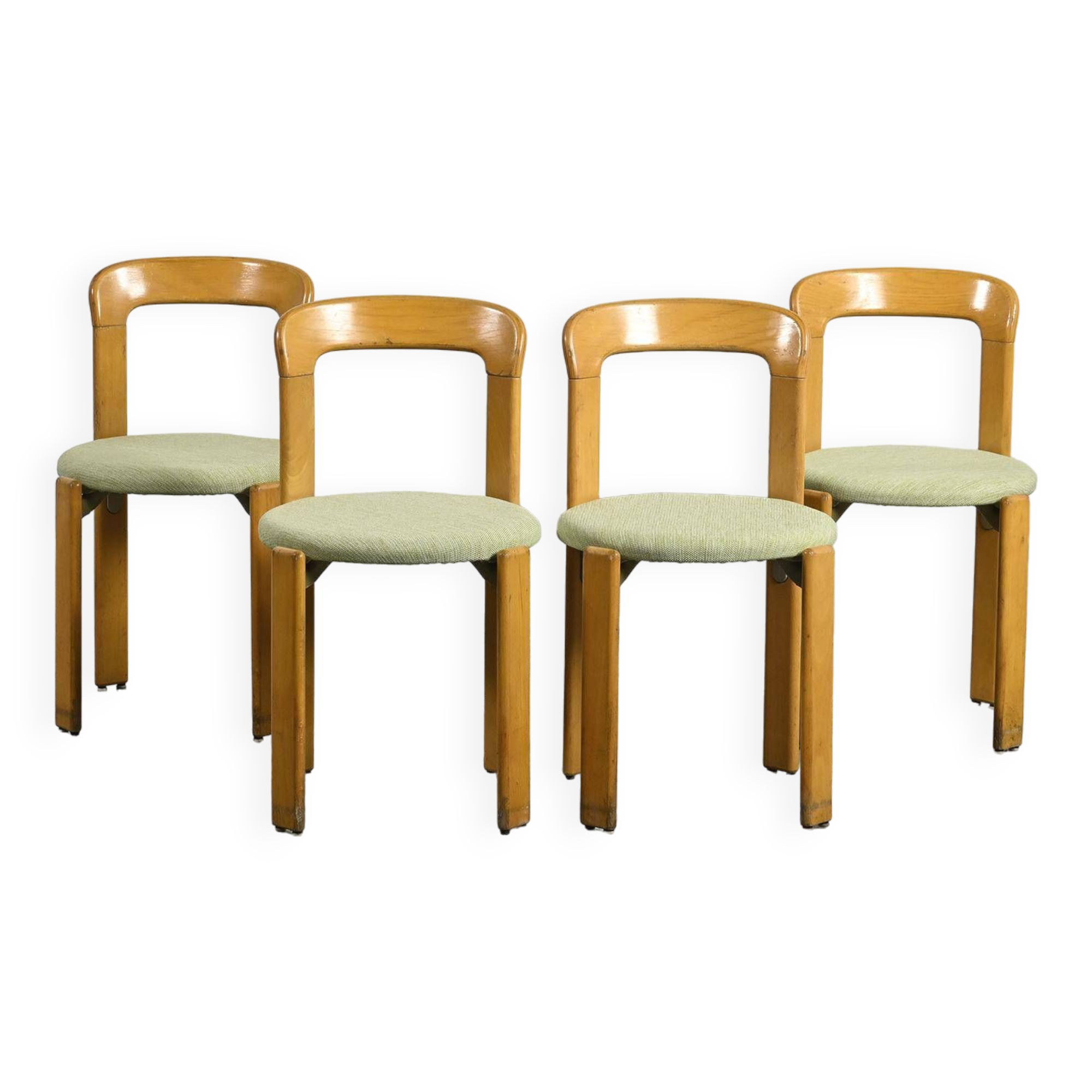 Suite de quatre chaises par Bruno Rey, 1971