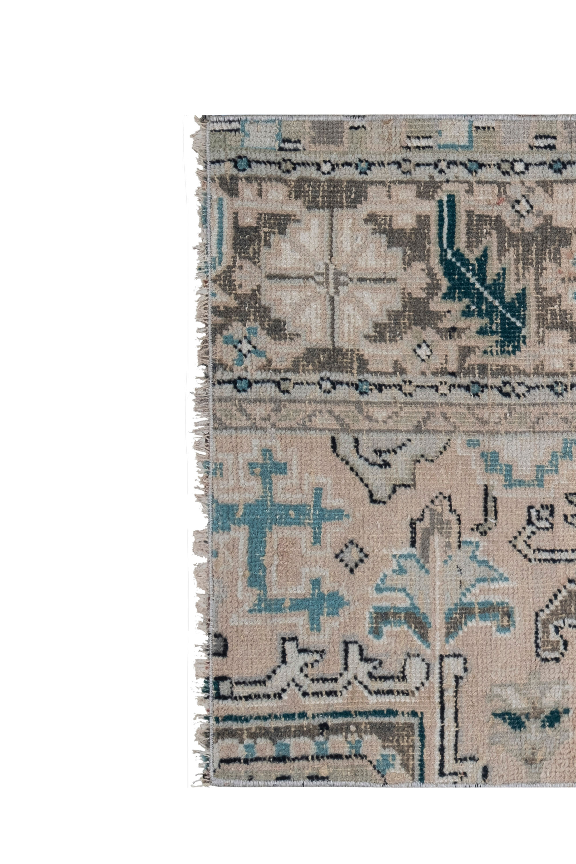 Distressed turkish rug runner 72 x 144 cm