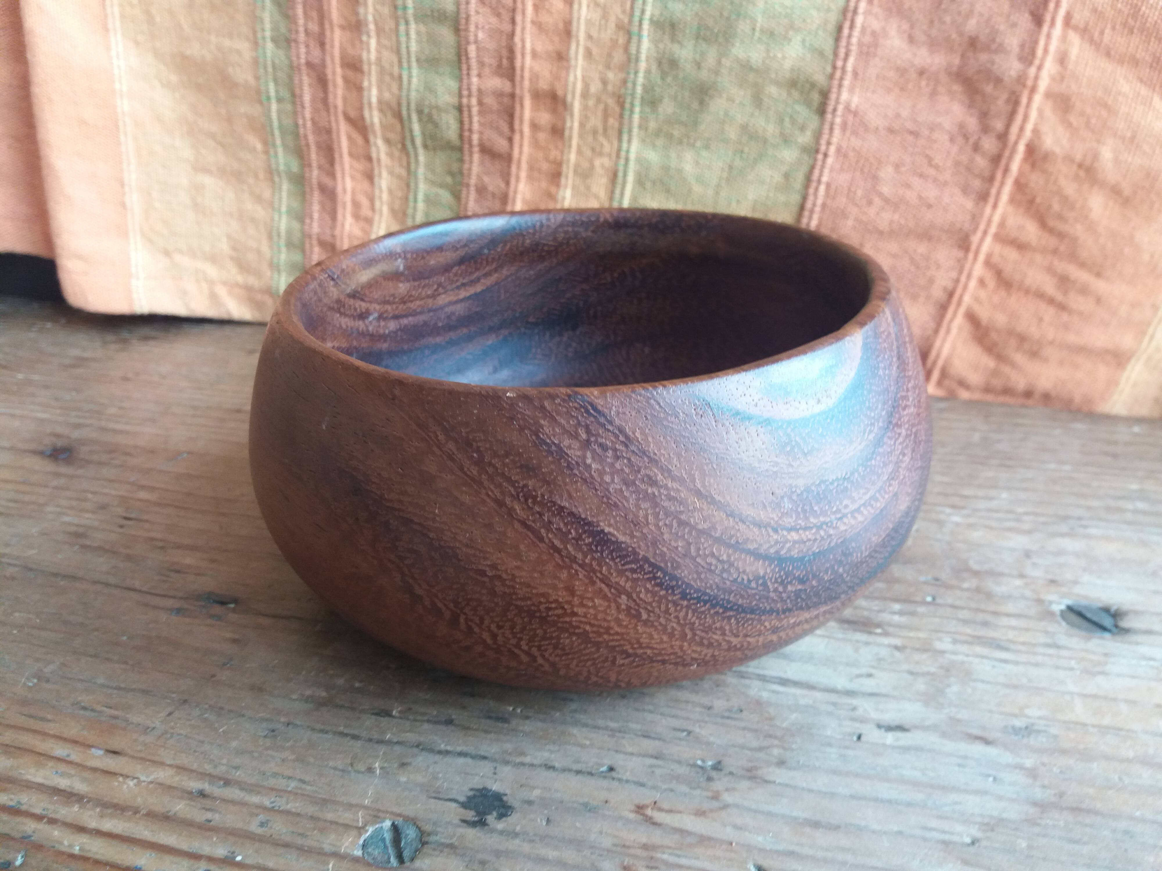 Turned wood bowl