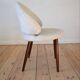 Chaise de salon/coiffeuse danoise en palissandre et laine d'agneau. Années 1950.