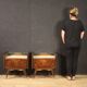 Paire de tables de chevet design des années 50