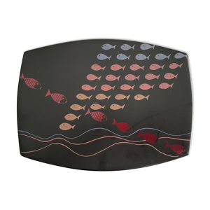Plat à décor de poissons - manufacture