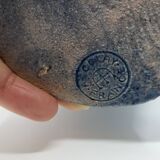 Accolay vase in enamelled stoneware Bleu France Circa 1970