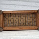 1960s, Danish 2-seater sofa, original condition, furniture wool, oak wood.