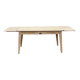 Large renovated table with 2 extensions and 2 drawers in raw solid wood.