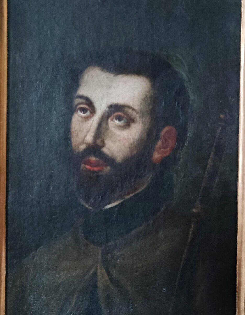 Ancient painting of Saint Francis Xavier - Italian school, late 17th century