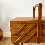 Travailleuse en bois de hêtre années 50