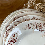 6 old plates in iron earth.