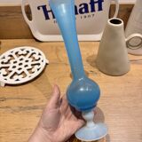 Vintage blue opaline soliflore vase