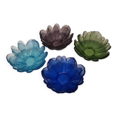 Coupelles vintage en verre coloré