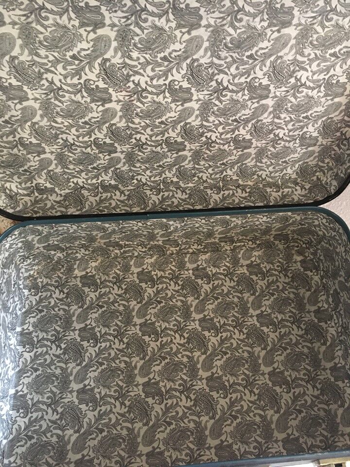 Vintage checkered suitcase