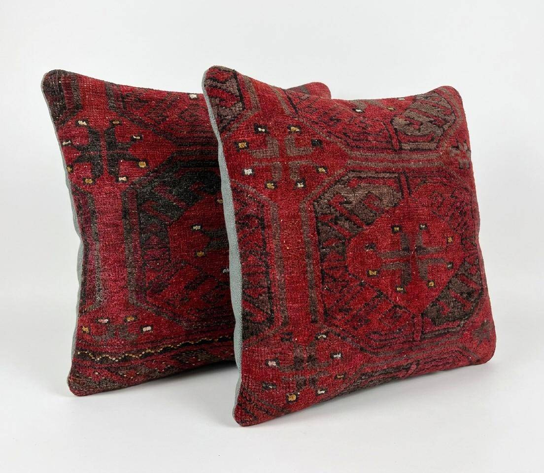 Lot de 2 housses de coussin turque vintage 38x38 cm