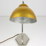 Lampe de table en or du milieu du siècle, années 1960