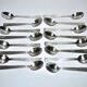 Lot de 16 cuillères à café moka Art Déco en métal argenté 12 cm