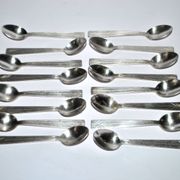 Set of 16 Art Deco silver-plated moka teaspoons 12 cm