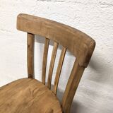Antique curved wooden bistro chair