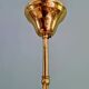 Large vintage glass pendant light, with gold inclusions, 1970.