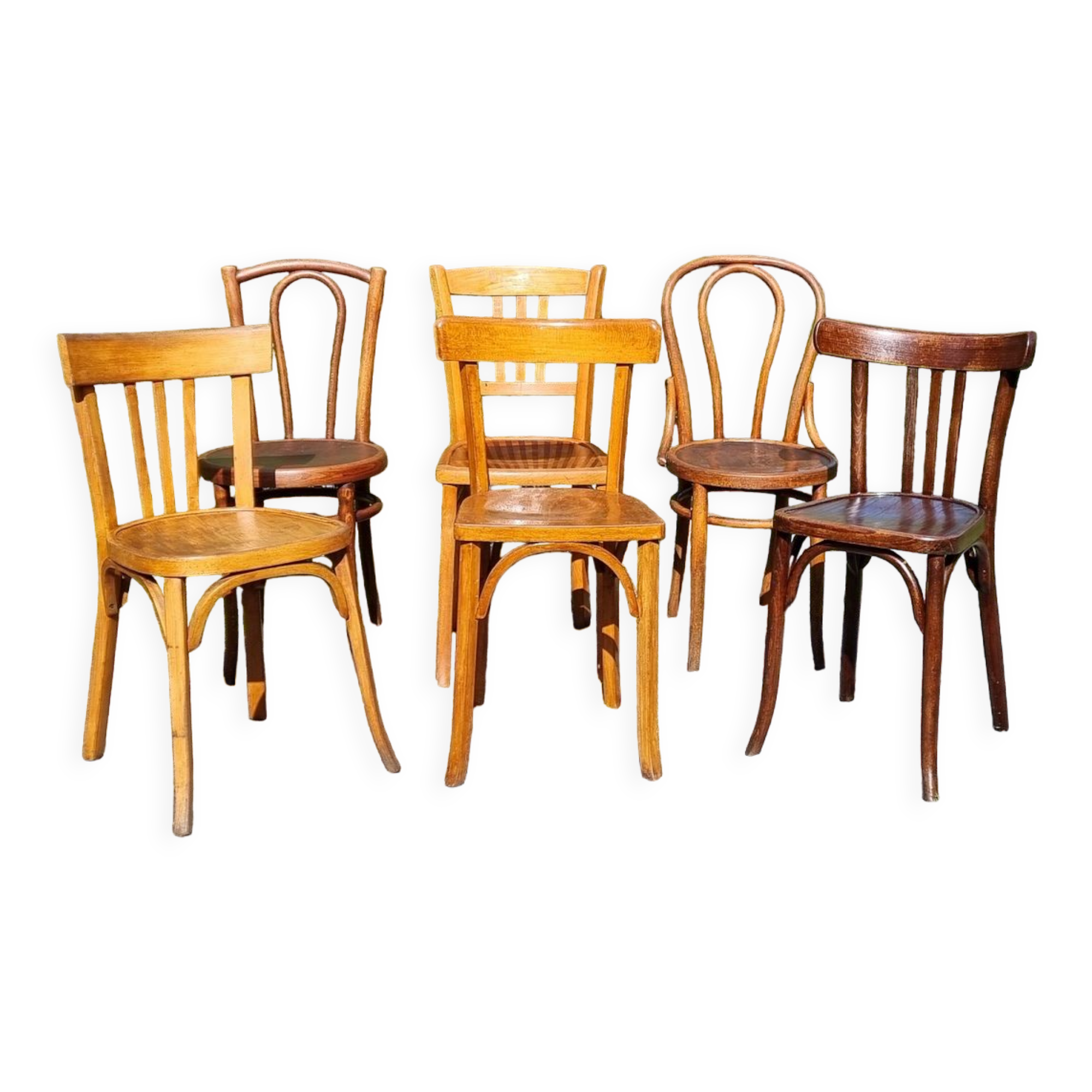 6 chairs bistrot XXe