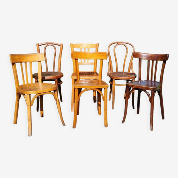 6 chairs bistrot XXe