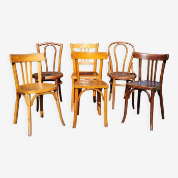 6 chaises bistrot XXe