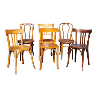 6 chairs bistrot XXe