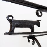 Wrought iron candle holder - France, 20th century