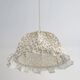 Margaret rounded dome pendant light with ruffles in "twig" print