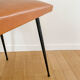 Set of 6 brown skaï chairs and black metal, 1960