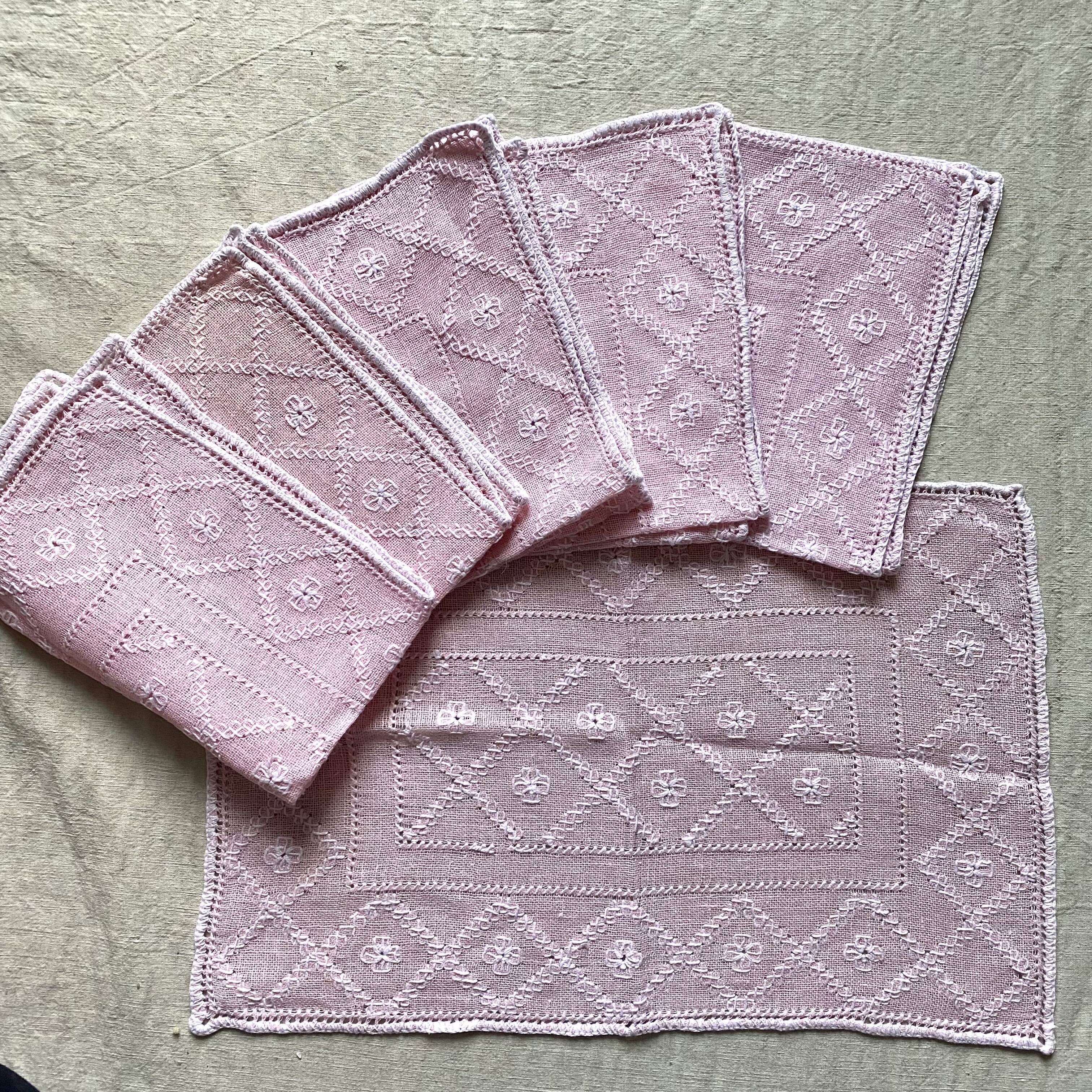 Openwork embroidered napkins