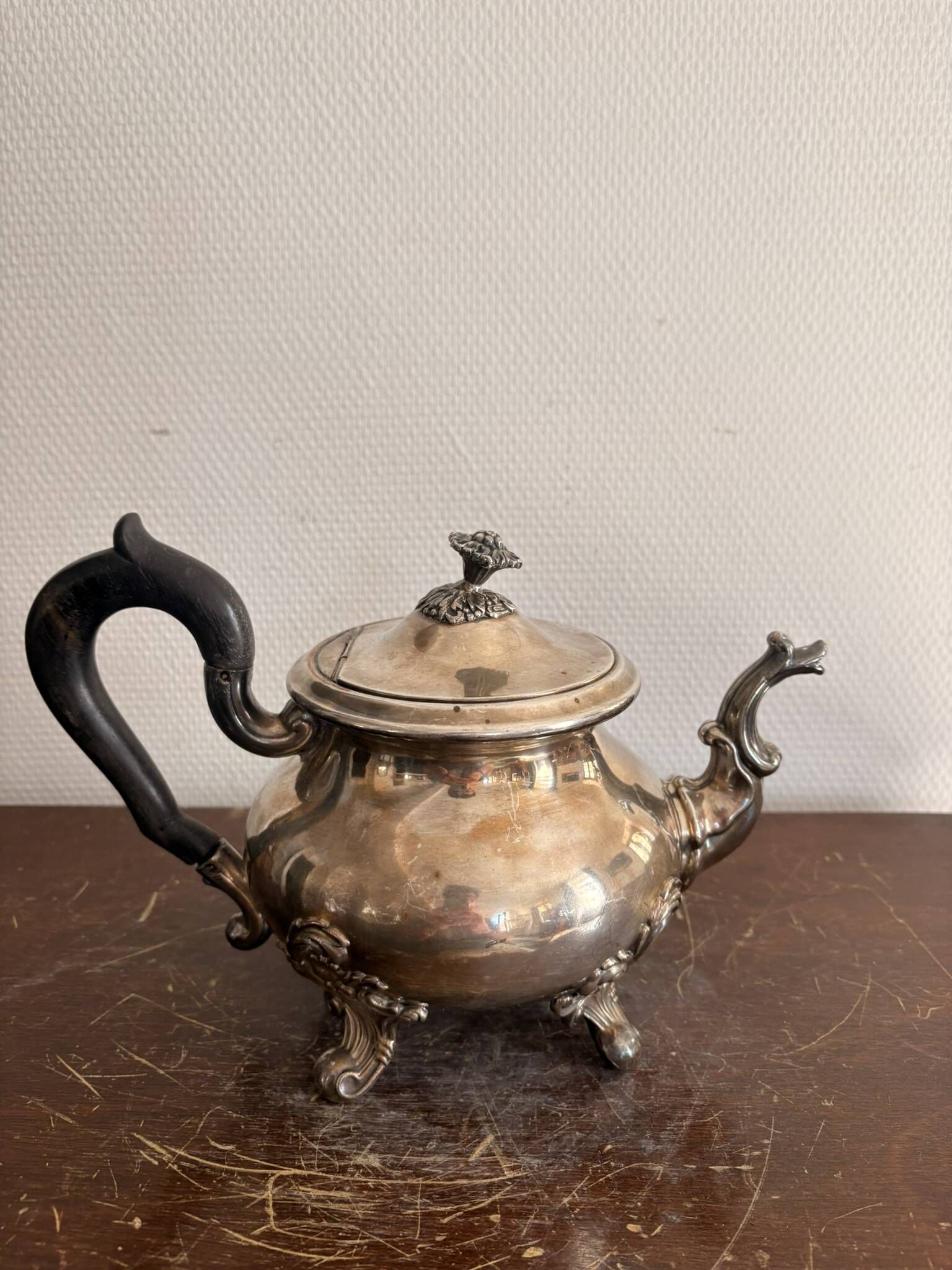 Antique Silver-Plated Victorian Teapot