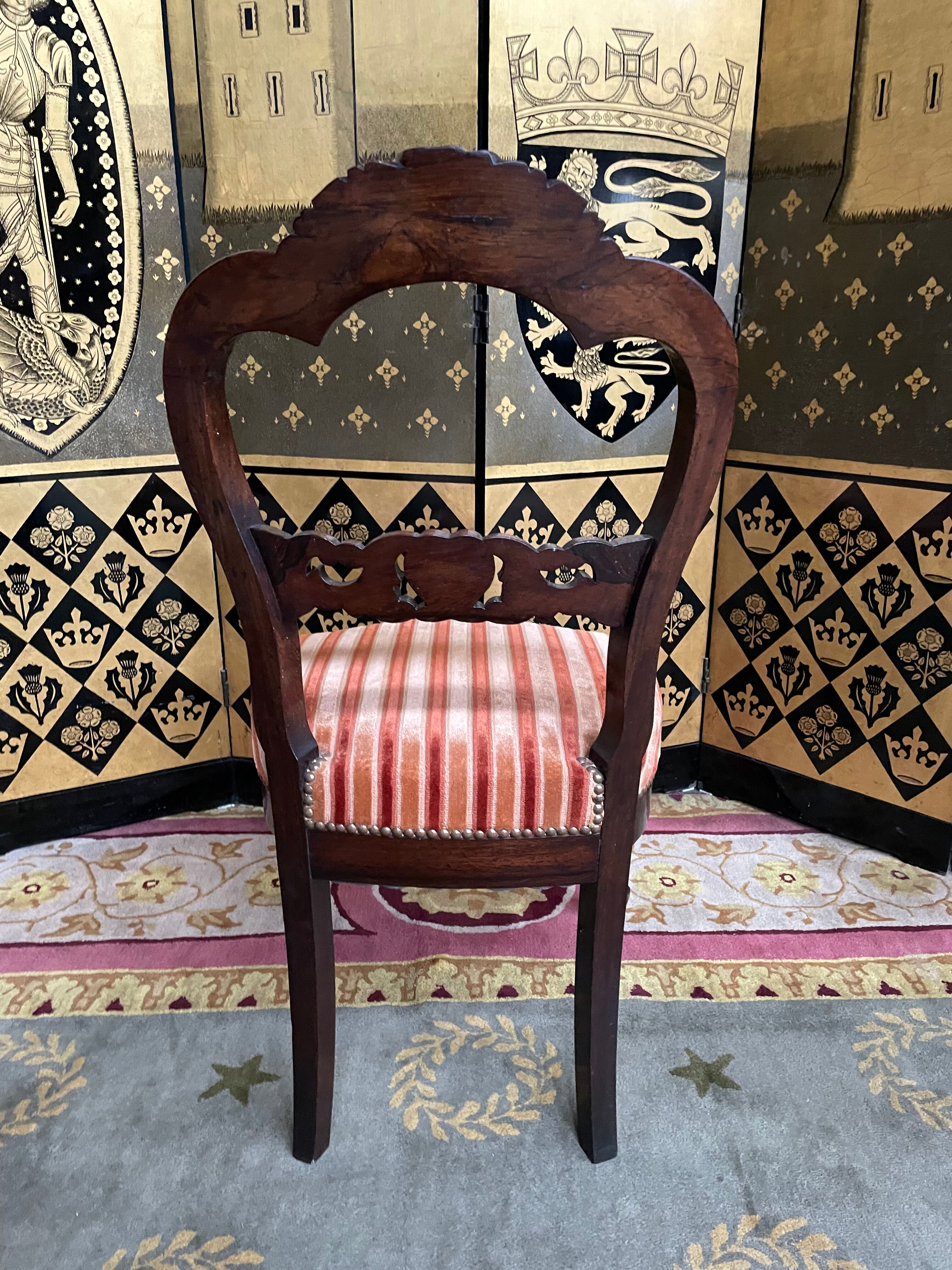 Suite de 6 chaises louis philippe en palissandre