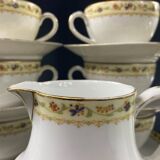 Limoges porcelain tea set Bernardaud Teapot sugar bowl milk pot cups