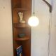 Scandinavian teak and opaline wall lamp by Luxus