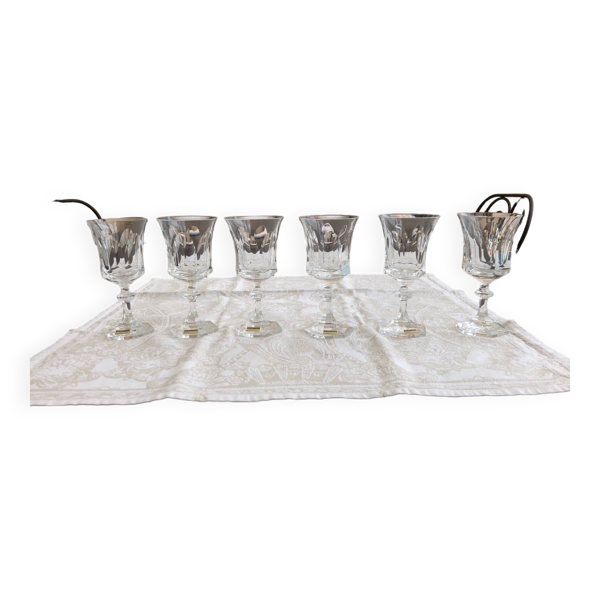Lot 6 verres à bordeaux crystal Villeroy et boch