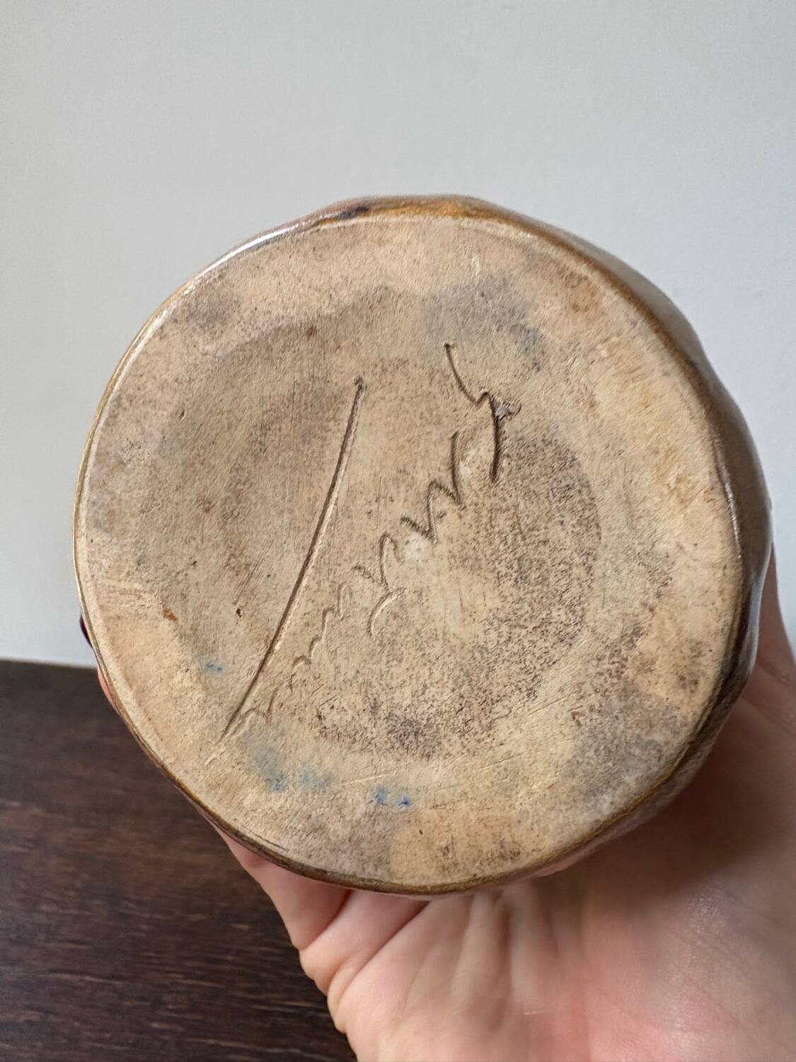 Large ceramic vase Metenier Belgian Art Nouveau